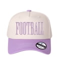 thumbnail image 5 of FOOTBALL Letter Embroidered Color Block Trucker Hat Unisex Adjustable Cotton Breathable Fashion Cap for Travel Daily Wear,half-white camouflage,1 pcs, 5 of 6