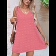 thumbnail image 4 of Vestido Informal de Verano para Mujer, con Lunares, Cuello en V, Sin Mangas y Bolsillos, Color Rosa, Talla M, 4 of 8