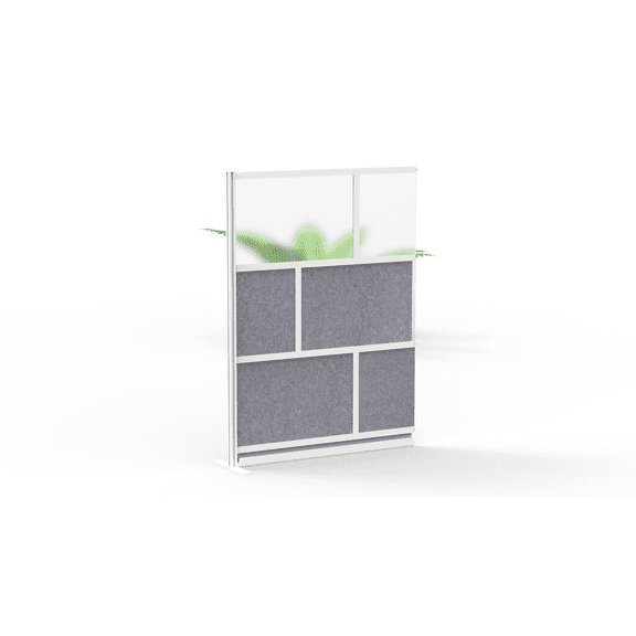 FSE 373-MW-5370-XFCG Modular Room Divider Wall System - 53" x 70" Add-On Wall