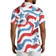 thumbnail image 2 of Men's USA 250th Anniversary Patriotic Firework Stars Polo Shirt American Flag Casual Short Sleeve America 250 Merchandise, 2 of 6