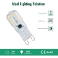 thumbnail image 3 of Ampoule Led G9 Lampe, Blanc Chaud 3000K, G9 LED 3W (33W Ampoules Halogène Équivalent), AC 220-240V - Angle du faisceau 360°, Pack de 6 By Kuyhfg Bienvenido a Kuyhfg, 3 of 5