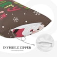 thumbnail image 3 of Goofa Ho Ho Ho Merry Christmas Pattern Pillow Case – Plush & Soft Cushion Cover, Hypoallergenic Throw Pillow Case for Comfortable Sleep with Envelope Closure-16"x24", 3 of 6