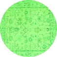 thumbnail image 1 of Ahgly Company Indoor Round Oriental Green Traditional Area Rugs, 8' Round, 1 of 4