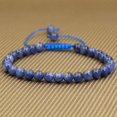 thumbnail image 2 of Bracelet Ajustable Unisexe en Perles Rondes de 6 mm en Cyanite de Qualité AA Naturelle, 2 of 3