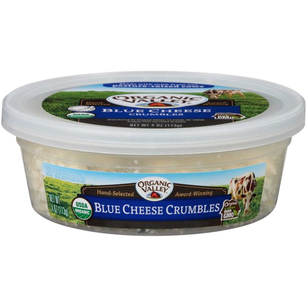 (12 pack ) Organic Valley Blue Cheese Crumbles, 4oz