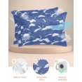 thumbnail image 2 of Hokiten Pillow Cases Queen Size Set of 2, Couch Pillow Covers, Blue White Ocean Waves Satin Pillowcases with Zipper for Hair/Skin, Pillow Protector Cover, Coastal Abstract Art Moire 20x30 Inches, 2 of 6