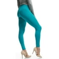 thumbnail image 5 of LMB Lush Moda Women's Leggings Basic Polyester - Extra Buttery Soft with Slimming Fit for Casual Wear, Lounging, Yoga, Exercise and Layering - Many Colors - Variety of Colors - Teal (XS - XL), 5 of 5
