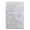 thumbnail image 3 of Zippo Skull Design Auto Engraved Satin Chrome Pocket Lighter, 3 of 7