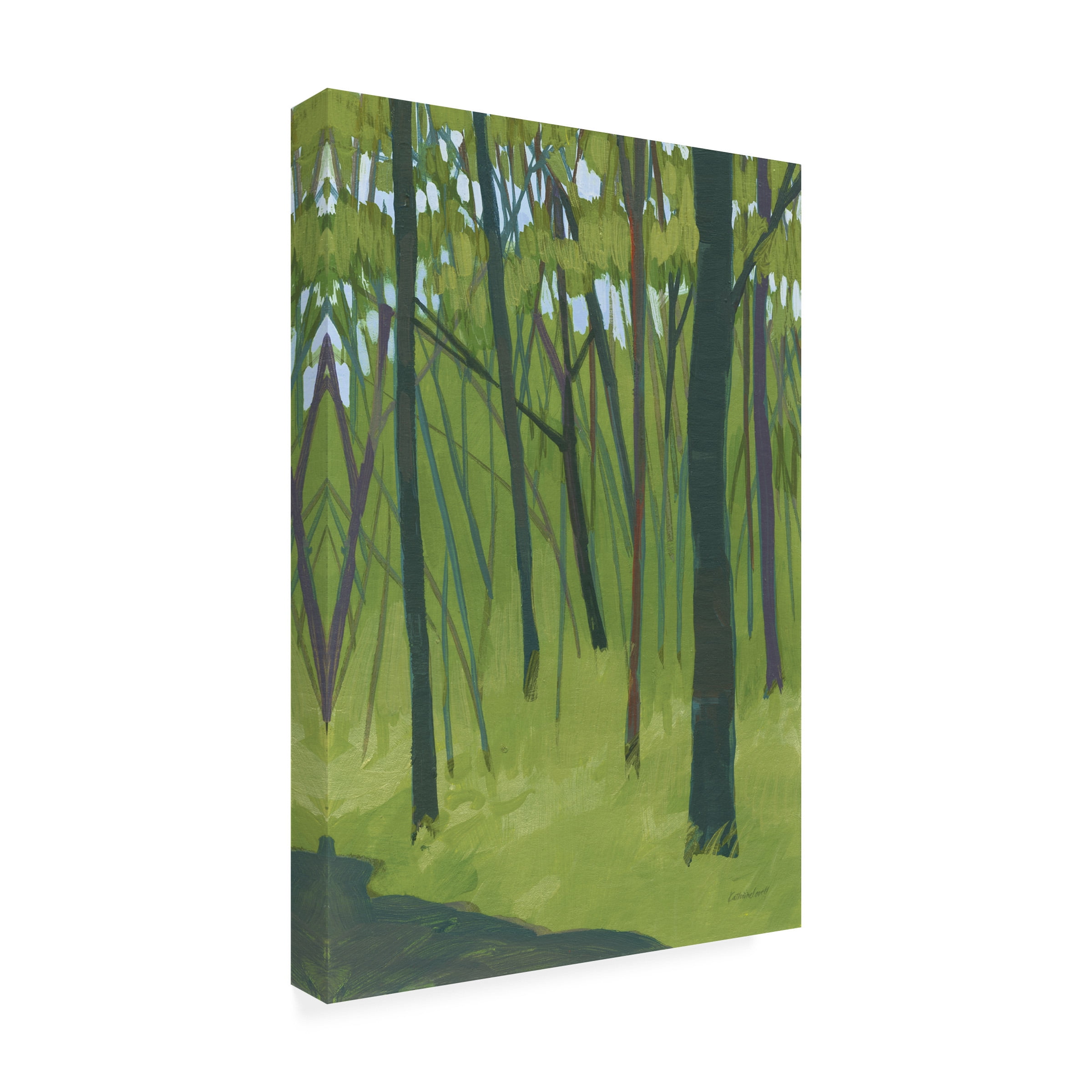 Kathrine Lovell 'Spring Woods Dark Green' Canvas Art