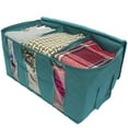 thumbnail image 2 of Sorbus Foldable Storage Bag Organizers, 3 Sections for Clothes, Blankets, Closets, Bedrooms, 2 of 5