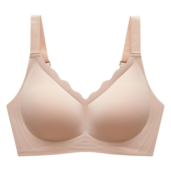 ameIAEA Seamless T Shirt Bra for Women V Neck Seamless Bra No Underwire Push Up Smoothing Bra