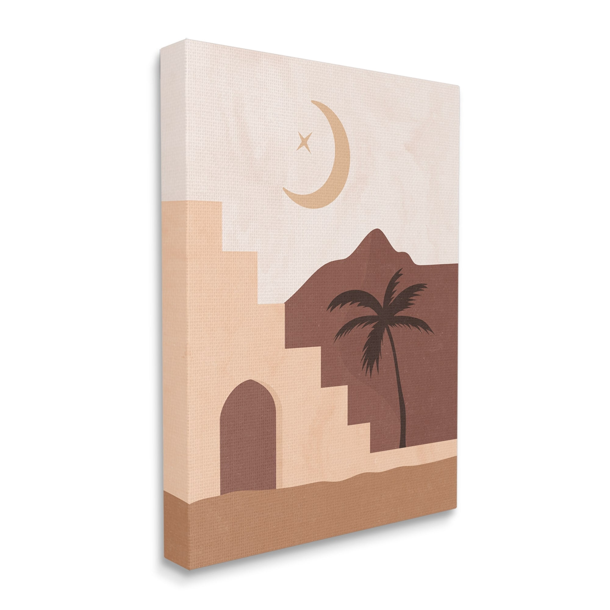 Stupell Industries Middle Eastern Night Deserted Oasis Retreat Palm Trees ,30 x 40, Design by Nina Blue