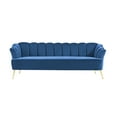 thumbnail image 4 of Chic Home Aisha Velvet Upholstered Vertical Channel Tufted Sofa, Navy, 4 of 7