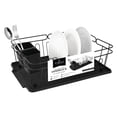 thumbnail image 3 of Trio Home Stainless Twist Design 3-Piece Dish Drying Drainer Rack, Removable Utensil Holder and Drainboard, 3 of 4