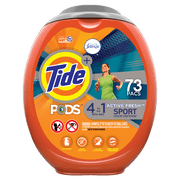 Tide Pods Febreze Sport Odor Defense, 73 Ct Laundry Detergent Pacs