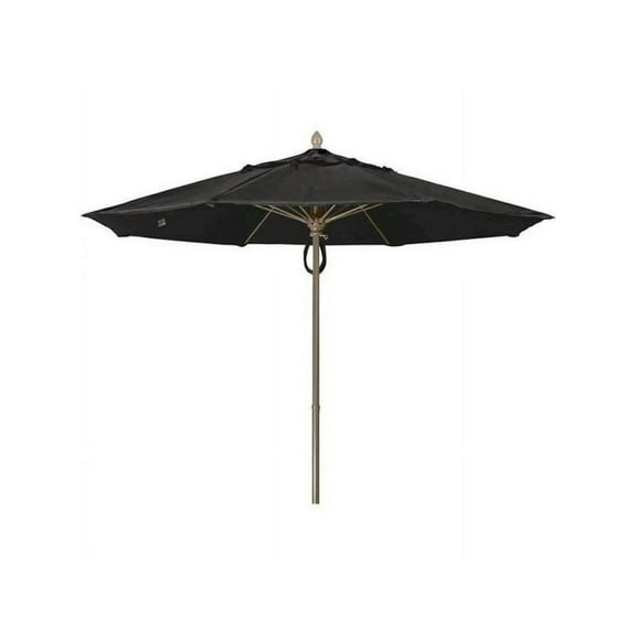 7.5' Oct Market 8 Rib Push up Champagne Bronze with Black Marine Grade Canopy, 9MPUCB-8601