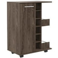 thumbnail image 6 of Bar Cart For Primary Living Space, 6 , 2 Shelves & Lockable Engineered Wood Cart, Fashionable Style, 6 of 6