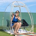 thumbnail image 5 of 1-Person Pop Up Weather-Resistant Pod Sports Tent - Instant Weatherproof Shelter, 49"x49"x64", Clear 540° Panoramic View, Lightweight & Portable for Winter, Fishing, Camping, and Outdoor Events, 5 of 14