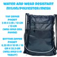 thumbnail image 4 of GOAP Drawstring Mesh Cinch Sack Gym Backpack with 2 Water Bottle Pockets and 2 Utility Pockets, Black, 4 of 9
