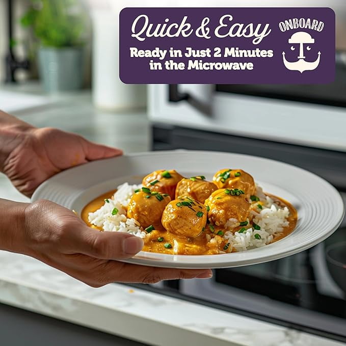 (2 pack) ONBOARD Yellowfin Tuna Bites in Creamy Brandy Sauce, 12 oz Pouch, Nuts and Soy Free, Contains: Egg, Fish (Tuna), Milk, Wheat