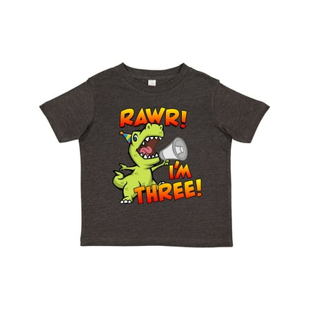 

Inktastic Rawr I m Three Dinosaur Gift Toddler Boy or Toddler Girl T-Shirt