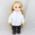thumbnail image 2 of Abrigo parka Puffer Sunnimix Ropa de muñeca 16 pulgadas blanco negro, 2 of 8