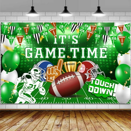 Football Garage Door Cover Banner Decorations, Game Day Football Field Themed Outdoor Car Garage Door Murals Buddy Decorations 13 X 6 Ft
