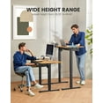 thumbnail image 2 of 48x24 Inches Adjustable Height Electric Standing Desk with Keyboard Tray,Sit Stand Up Desk Computer Desk for Home Office(Vintage Brown), 2 of 7