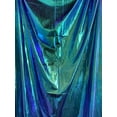 thumbnail image 6 of FabricLA Hologram Metallic Foil Spandex Knit Fabric 4-Way Stretch, 60" Inch Wide| Green/Purple Iridescent, 6 of 7