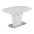 thumbnail image 5 of Chintaly Imports CHARLOTTE-DT-B Charlotte Brushed Stainless Steel Base Plate Dining Table, 5 of 8
