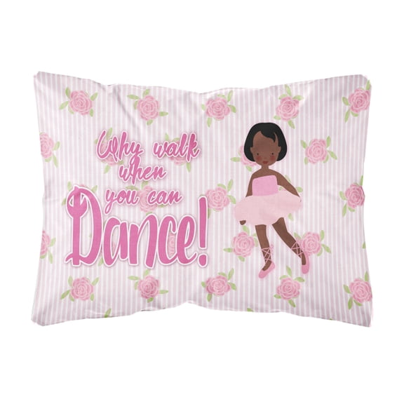 Carolines Treasures BB5384PW1216 Ballet African Short Hair Canvas Fabric Decorative Pillow, 12H x16W,