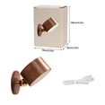 thumbnail image 1 of LANDGOO 360° Wall Sconce LED Magnetic Night Light Touch Switch Black walnut wood Bedside Lamp, 1 of 11