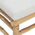 thumbnail image 3 of vidaXL Garden Footstool with Light Grey Cushion Bamboo, 3 of 4