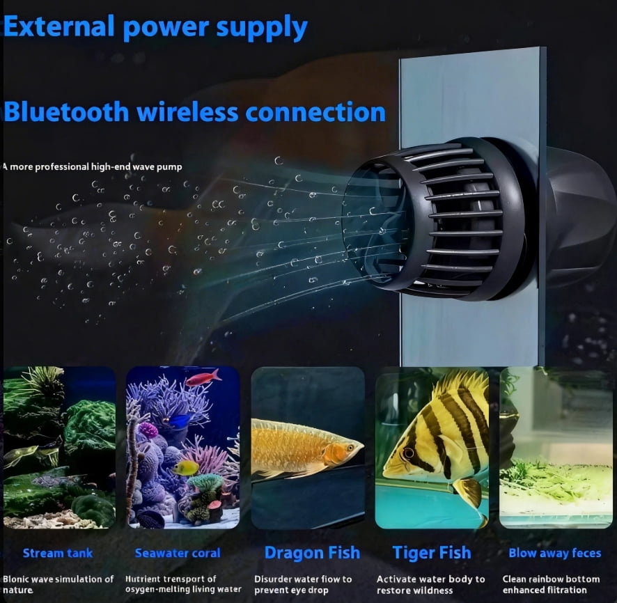 NEW Jebao Jecod DMP-20M Smart Aquarium Wave Maker Pump Bluetooth Wifi App Control Silent Powerful