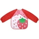 thumbnail image 1 of Babero con mangas para bebé, impermeable, lavable, resistente a manchas y olores, ideal para pintar (fresa roja), 1 of 6