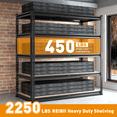 thumbnail image 2 of REIBII 2250LBS Garage Storage Shelves Heavy Duty Shelving Units 5-Tier Adjustable Metal Shelf, 2 of 7