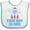 White and Blue, variant on Inktastic 1st Birthday Boy Rocket Ship Boys Baby Bib