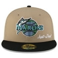 thumbnail image 2 of Men's New Era x Just Don Light Beige/ Black Florida Marlins Just Don x Earth Day 59FIFTY Fitted Hat, 2 of 5