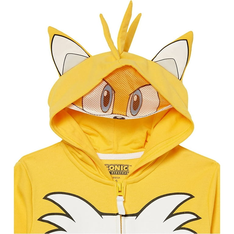 SEGA Sonic The Hedgehog Tails Costume Zip Up Fleece Hoodie Boys 4 20