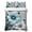 Aqua, Gray, Teal, variant on 3 Pieces Queen Quilt Set,Blue White Daisy Butterfly Soft Bedding Sets with 1 Quilt & 2 Pillow Shams,Floral on Gray Background Summer Bedspread Lightweight Coverlet Comforter