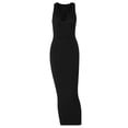 thumbnail image 6 of JGGSPWM Women's Plus Size Bodycon Tank Dress Deep V-neck Sleeveless Casual Long Maxi Dresses Party Club Beach Sundresses Black XL, 6 of 6