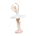 thumbnail image 3 of Figura de bailarina, regalo de recuerdo, regalo de cumpleaños, obra de arte, artesanía de personajes modernos Blanco, 3 of 9