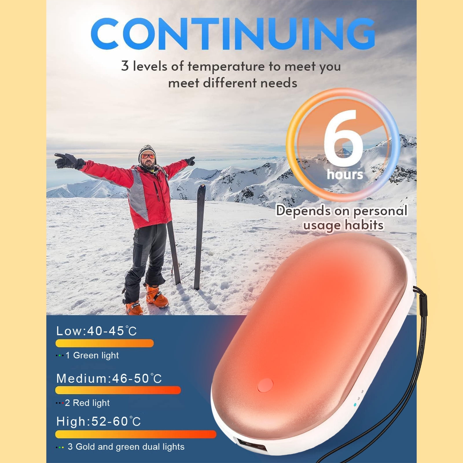 5Pcs Hand Warmers Rechargeable,Electric Hand Warmer,Reusable Portable Pocket Heater USB Handwarmers,Gifts for Men,Women,Indoor,Outdoor,Hiking,Skiing,Camping,If You Love Him/Her,Warm Him/Her Up