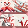 thumbnail image 4 of Flamingo Design Valentine's Day Banner Heart Pattern Flamingo Backdrop Red Pink Color Romantic Love Background for Valentine's Day Party Romantic Date Wedding Decoration, 4 of 9