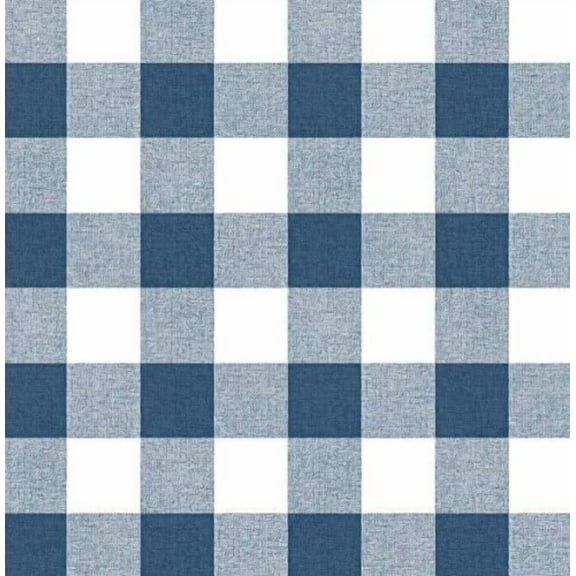 NextWall Picnic Plaid Peel and Stick Wallpaper (Navy Blue & White)