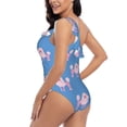 thumbnail image 5 of Yiaed Cute Poodle Dog Print Women One Piece Swimsuits Tummy Control One Shoulder Bathing Suits Pattern Ruffle Swimwear-Small, 5 of 8