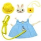 thumbnail image 1 of Conjunto De Vestido Para Mascotas Chaleco De Conejo Ropa De Disfraz Traje De Moda Diaria-Azul_S Sunnimix Arnés para vestido de conejo, 1 of 7