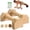 BEECH WOOD, variant on Wooden Parallettes 2 count Push Up Stand For Floor Calisthenics Bars , Handles Handstand Blocks Beech & Pine Pushup Non-Slip Base Parallel Exercise Equipment For MenTrainers