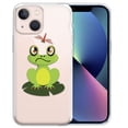 thumbnail image 1 of WIRESTER Soft TPU Clear Case Slim Protective Cover for Apple iPhone 13 mini 5.4" 2021, Clear Dragonfly Frog, 1 of 3