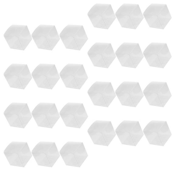 MERRYHAPY 24Pcs Clear Plastic Boxes for Treats Macarons and Candy Storage